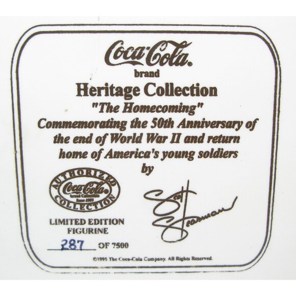 Vintage 1995 Coke Heritage Collection "The Homecoming" Limited Edition #287/7500 - Picture 5 of 8